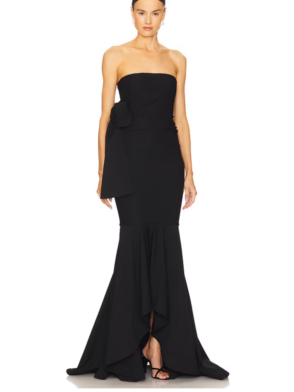 x REVOLVE Anyssa Gown in Black Michael Costello